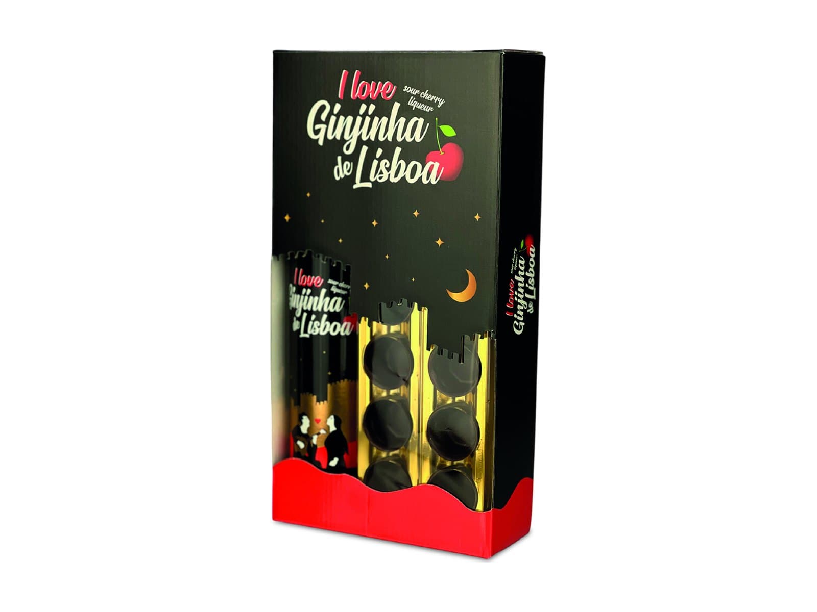 I Love Ginjinha de Lisboa com Copos de Chocolate