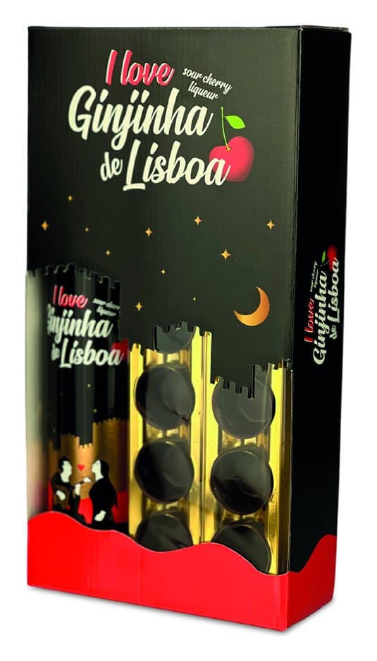 I Love Ginjinha de Lisboa with Chocolate Cups